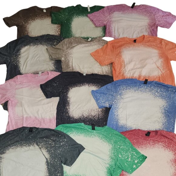 Blank Bleached Shirts *12 Shirt Bundle of Blank Bleached Tees!! Softstyle - Picture 9 of 10